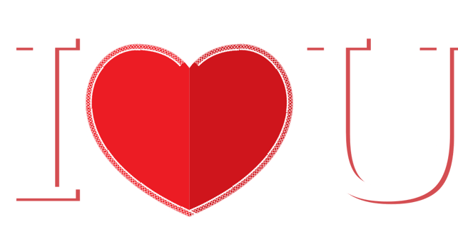 I love you typography vector