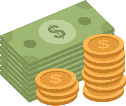 Stack of meney vector