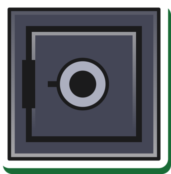 Bank icon safety box vector