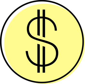 Thin line finance icon coin vector