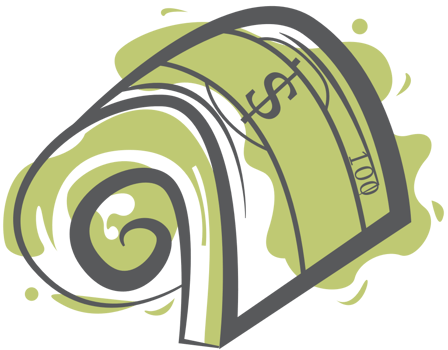 100 dollars hand drawing vector