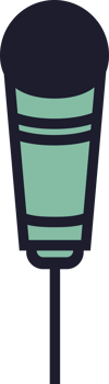 Music microphone vector