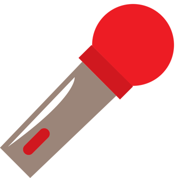 Cute music icon microphone vector
