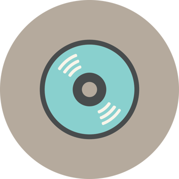 Music circle icon cd vector
