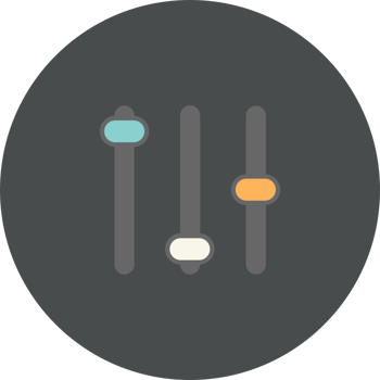 Music circle icon equilizer vector