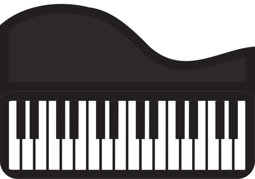 Music instrument grand piano vector