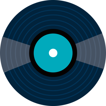 Music instrument vinyl record vector