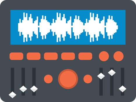 Music equipment equilizer vector