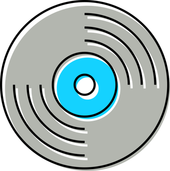 Music instrument vinyl record vector