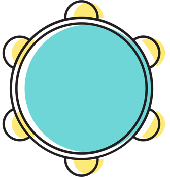 Music instrument tambourine vector