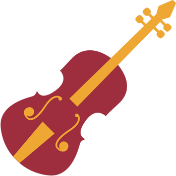 Music instrument violin vector