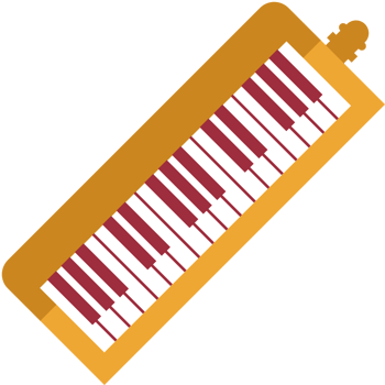 Music instrument melodica vector