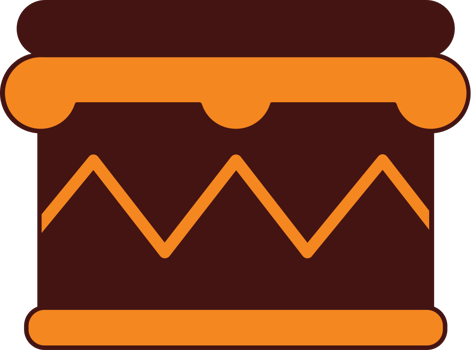 Music percussion instrument bongos vector