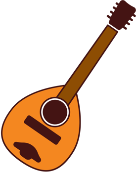 Stringed music instrument banjo vector