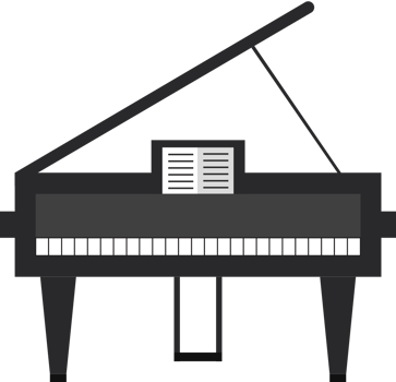 Music instrument grand piano vector