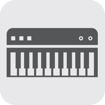 Music instrument icon keyboard piano vector