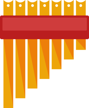 Music instrument flute vector