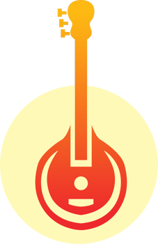 Music instrument banjo vector