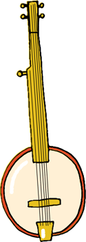 Hand drawn music instrument banjo vector