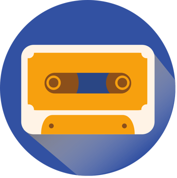 Music icon cassette vector