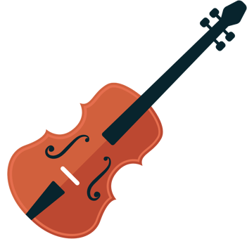 Music instrument violin vector