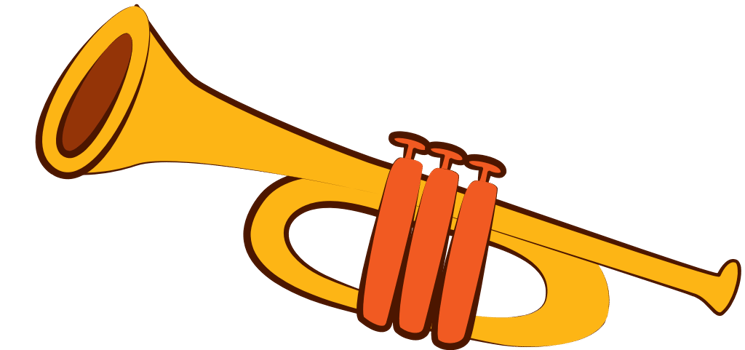 Music instrument trumphet vector