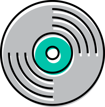 Music instrument cd vector