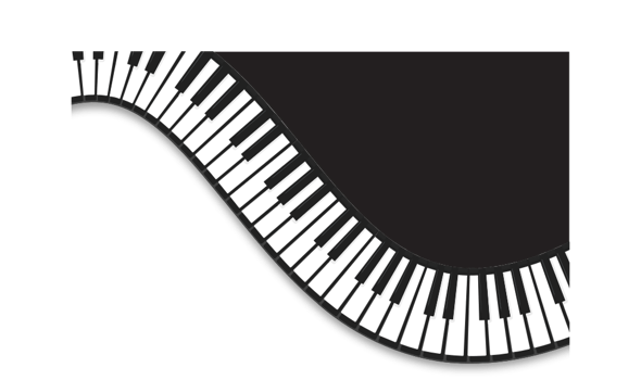 Wavy piano background vector