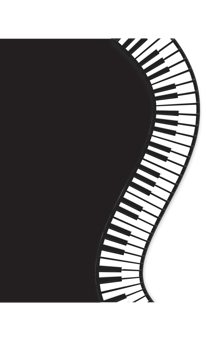 Wavy piano background vector