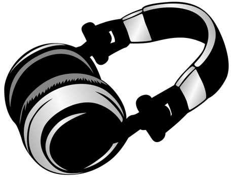 Headphone music vector
