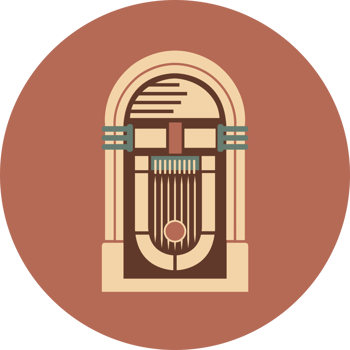 Vintage music instrument icon juke box  vector