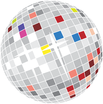 Disco ball lamp vector