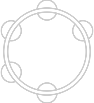 Percussion instrument tambourine vector