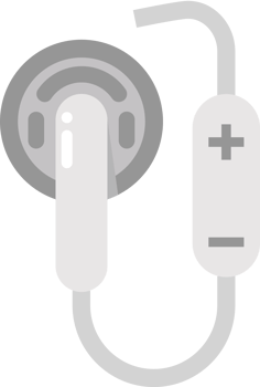 Music earphone vector