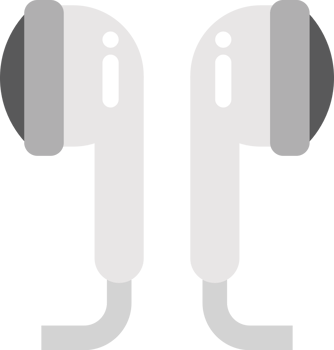 Music earphone vector