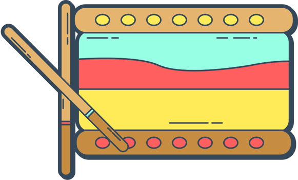 Music instrument drum vector