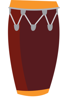 African drum conga vector