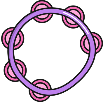 Percussion instrument tambourine vector
