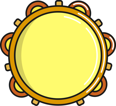 Percussion instrument tambourine vector