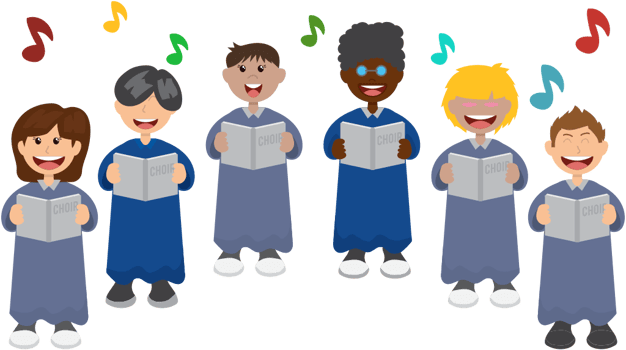 Choir group vector