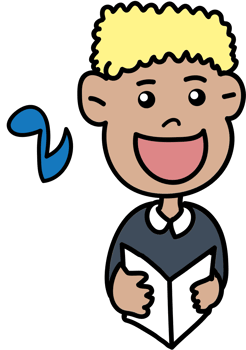 Choir kid  vector
