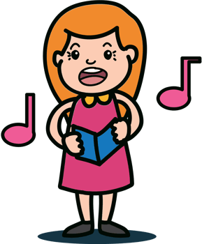 Choir kid vector