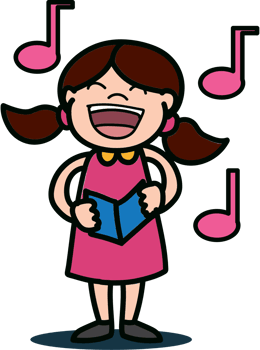 Choir kid vector
