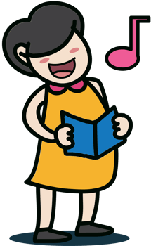Choir kid vector