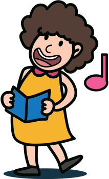 Choir kid vector
