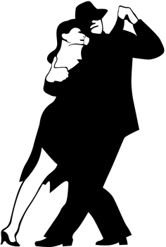 Tango dancing vector