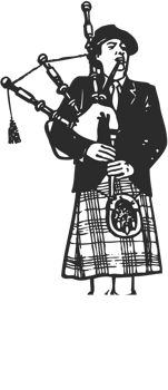 Bagpipes player vector
