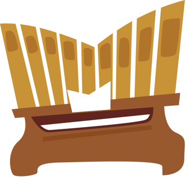 Pipe organ vector
