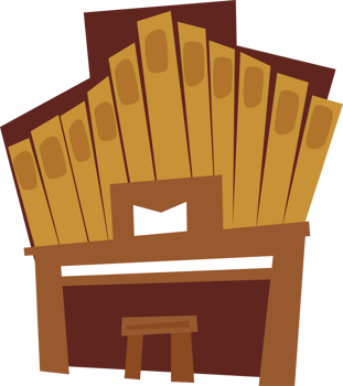 Pipe organ vector