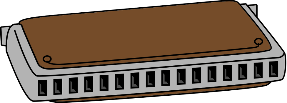 Music instrument harmonica vector